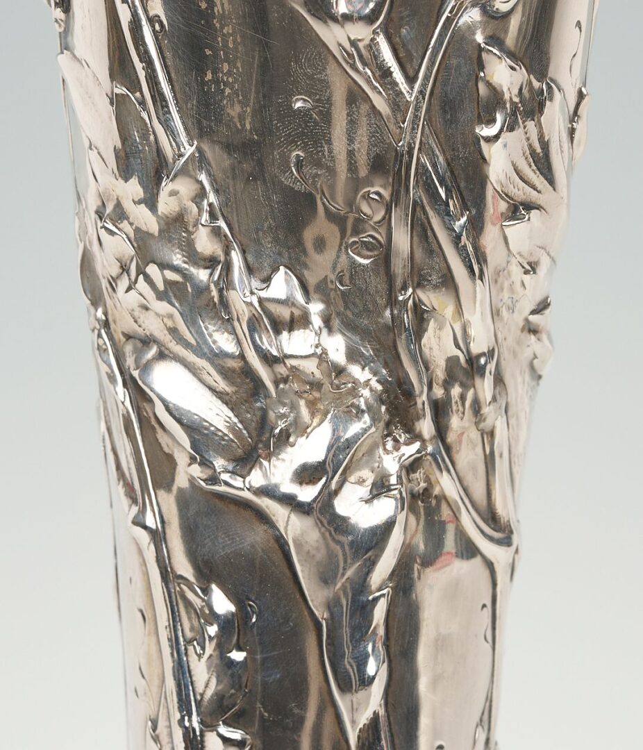 Lot 82: Large Sterling Silver Trophy Vase: Baltimore Horse Show  1904