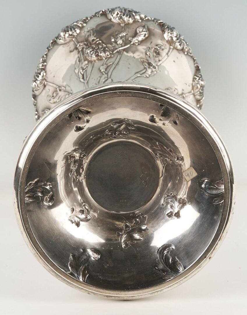 Lot 82: Large Sterling Silver Trophy Vase: Baltimore Horse Show  1904