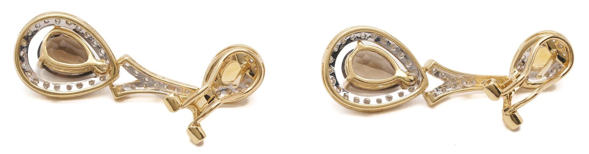 Lot 835: 3 Pair of 14K & Gemstone Earrings