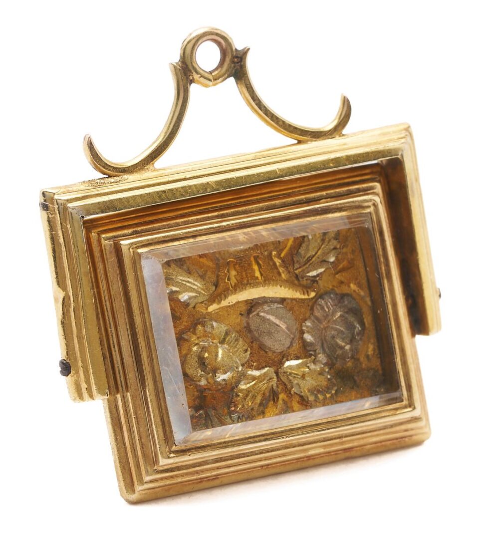 Lot 844: Elgin Pocketwatch w/ Chain and 18K Gold Spinner Fob