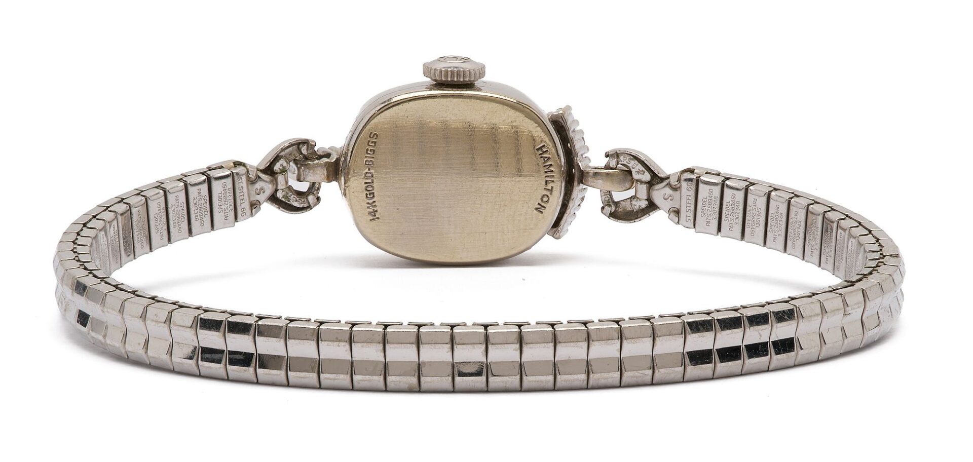 Lot 845: Two 14K White Gold & Diamond Wrist Watches