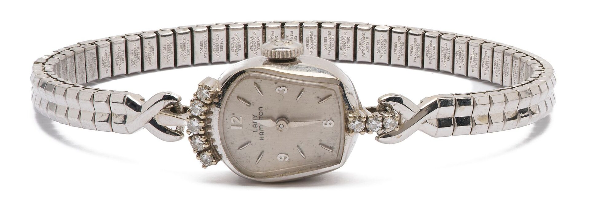 Lot 845: Two 14K White Gold & Diamond Wrist Watches