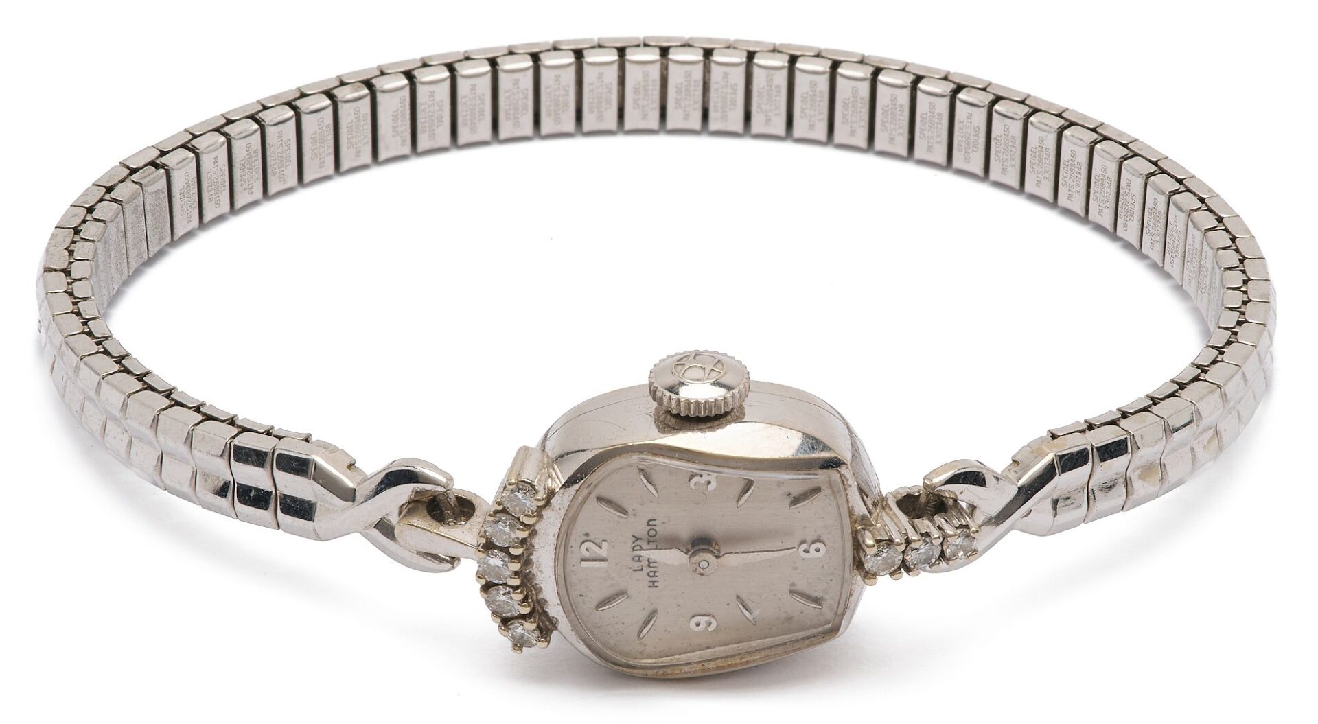 Lot 845: Two 14K White Gold & Diamond Wrist Watches