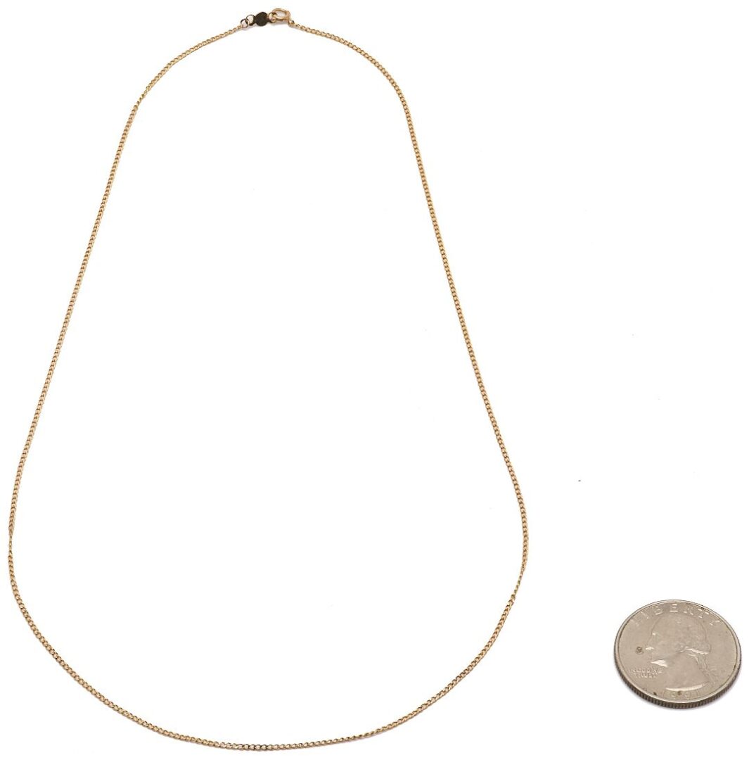 Lot 846: 14K Gold & Gemstone Necklace & Pendant Lot