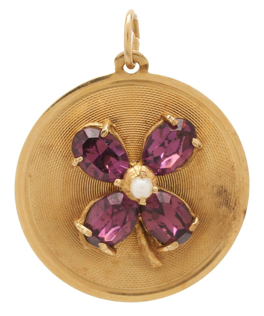 Lot 846: 14K Gold & Gemstone Necklace & Pendant Lot