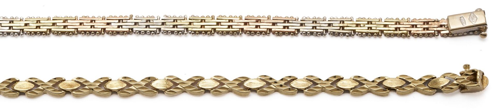 Lot 848: 2 Gold Bracelets
