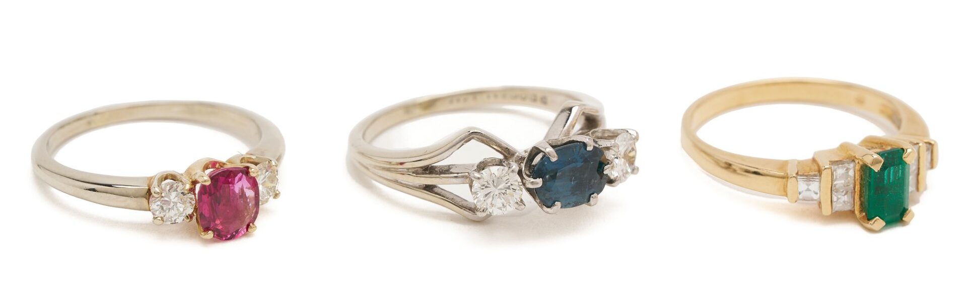 Lot 849: 3 14K Gold & Gemstone Rings