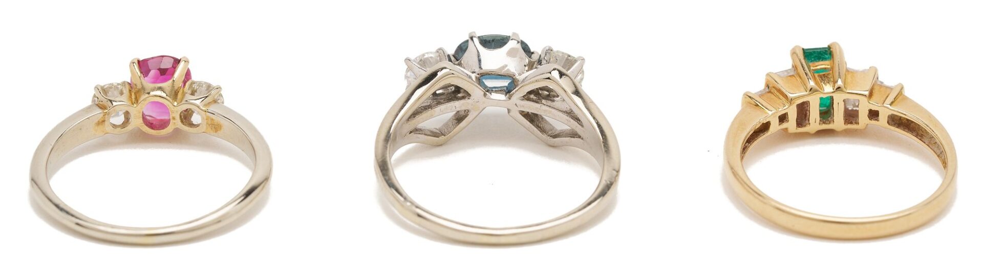 Lot 849: 3 14K Gold & Gemstone Rings