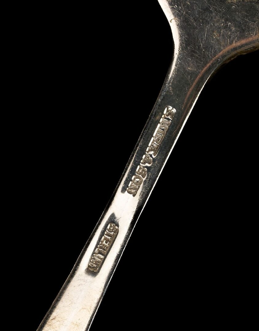 Lot 854: 19 pcs Kirk Rose Sterling Flatware plus 1 Sterling Plate