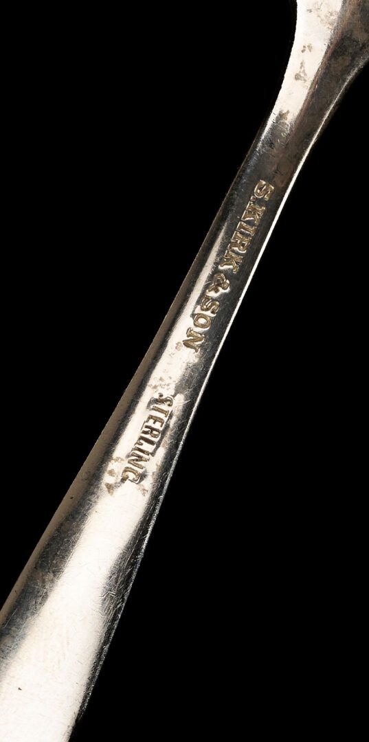 Lot 854: 19 pcs Kirk Rose Sterling Flatware plus 1 Sterling Plate