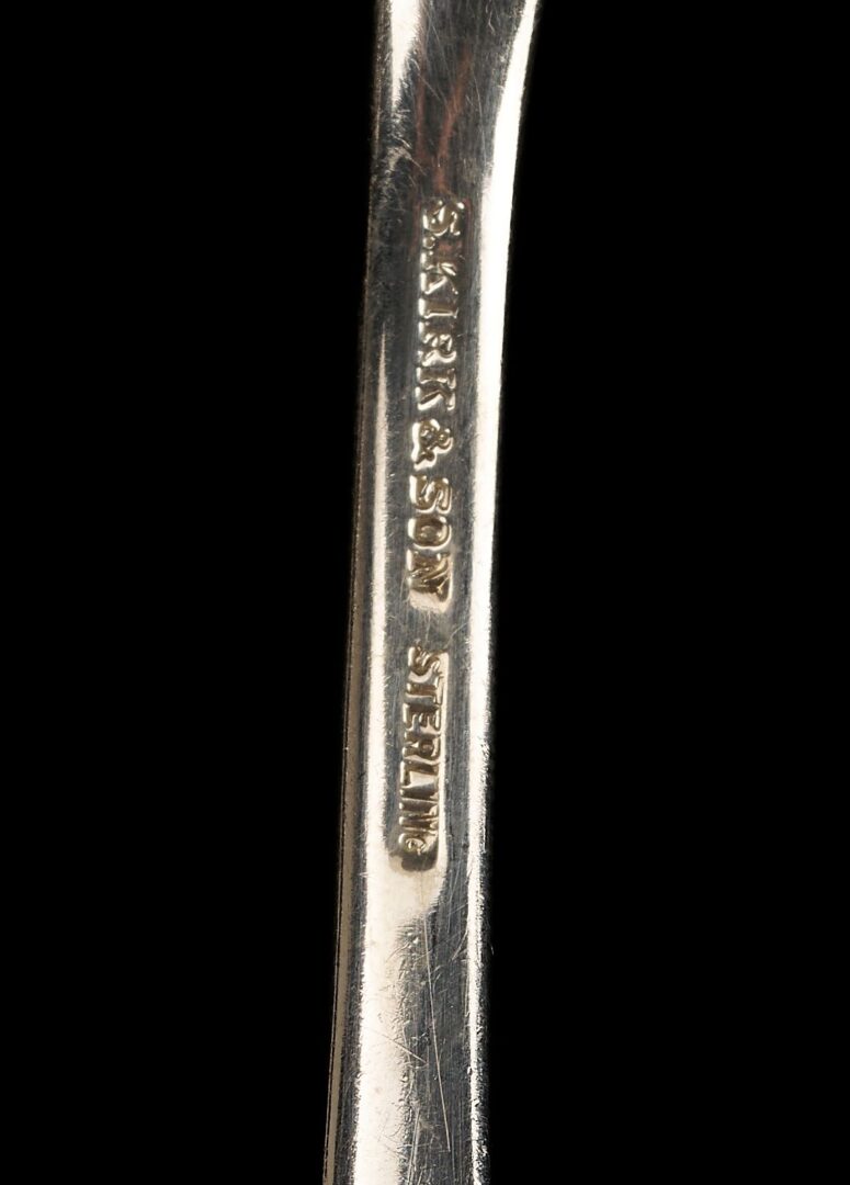 Lot 854: 19 pcs Kirk Rose Sterling Flatware plus 1 Sterling Plate