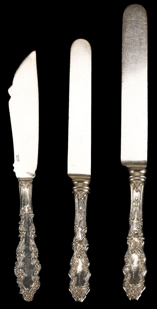 Lot 856: 19 Pcs. Gorham Luxemburg Sterling Flatware