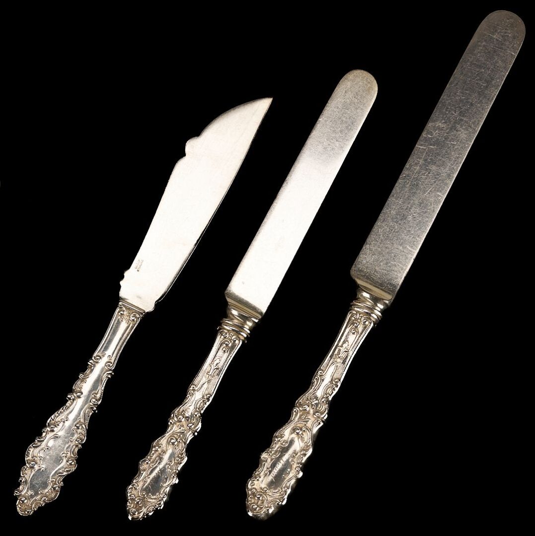 Lot 856: 19 Pcs. Gorham Luxemburg Sterling Flatware