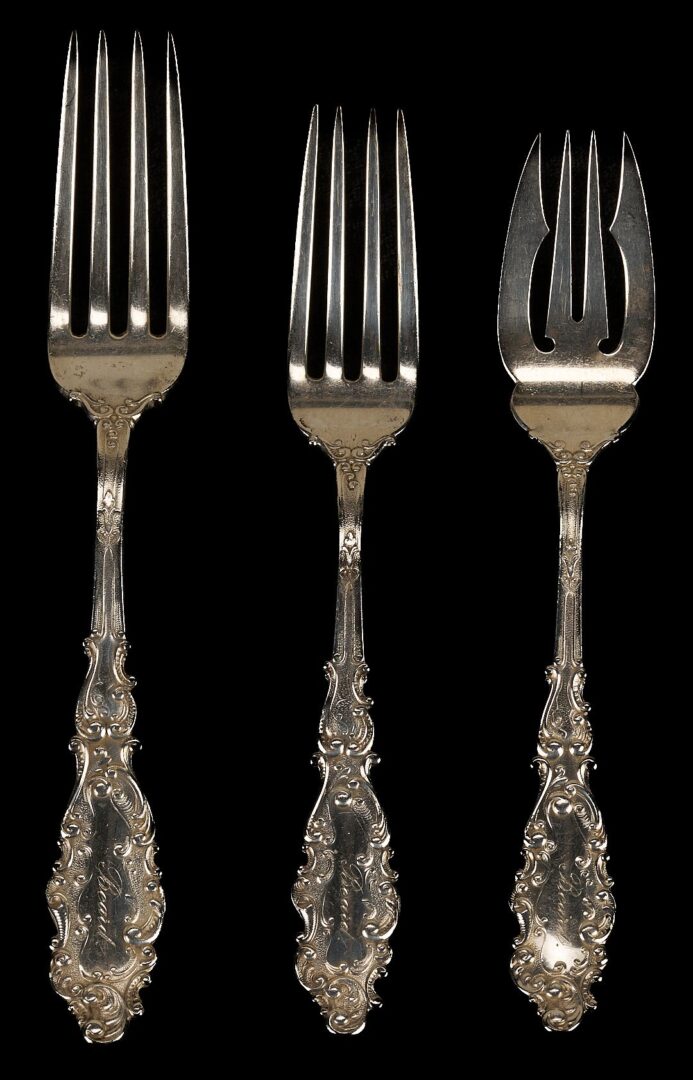 Lot 856: 19 Pcs. Gorham Luxemburg Sterling Flatware