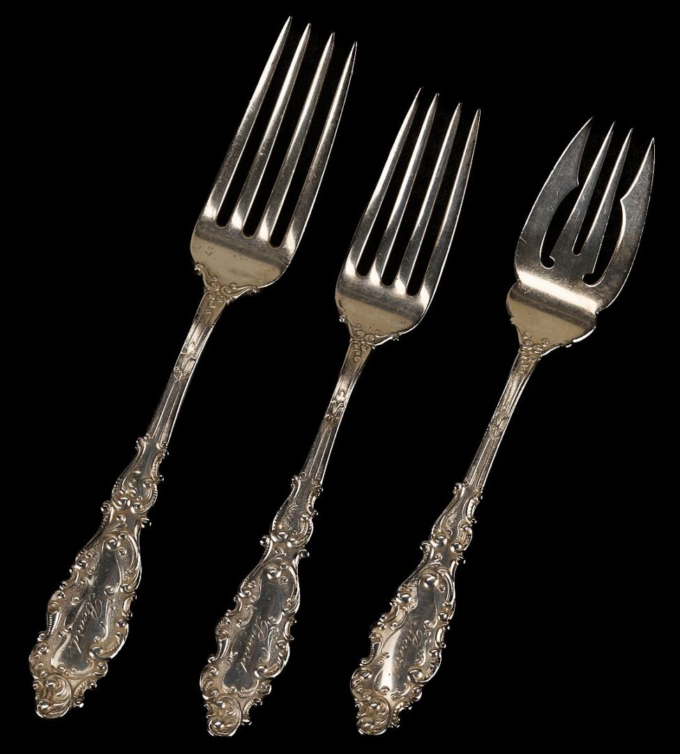 Lot 856: 19 Pcs. Gorham Luxemburg Sterling Flatware