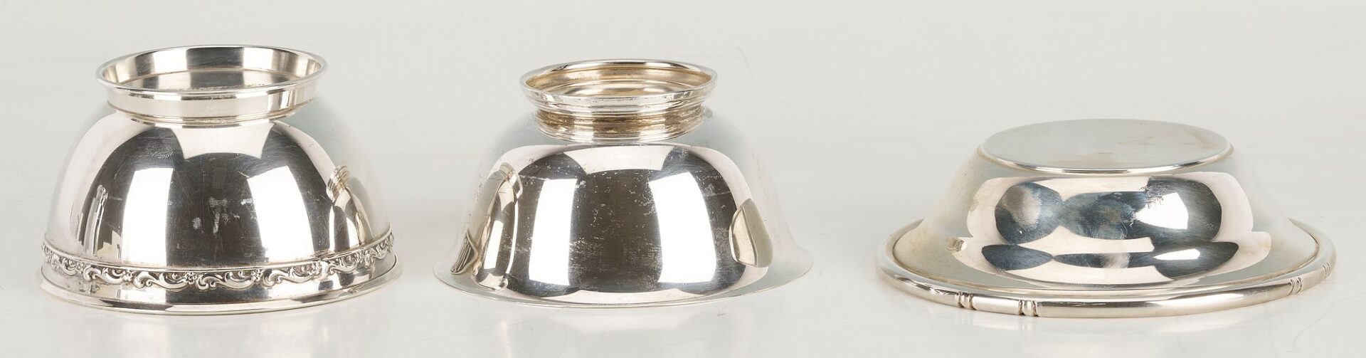 Lot 859: 7 Sterling bowls including Kirk shell, Web porringer