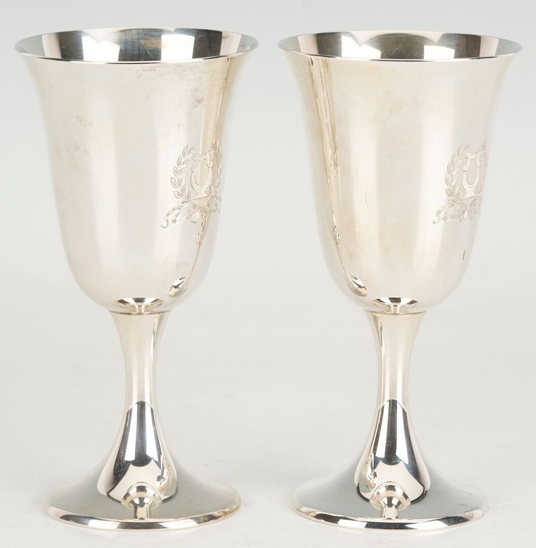 Lot 85: Set of 12 Gorham Sterling Silver Goblets