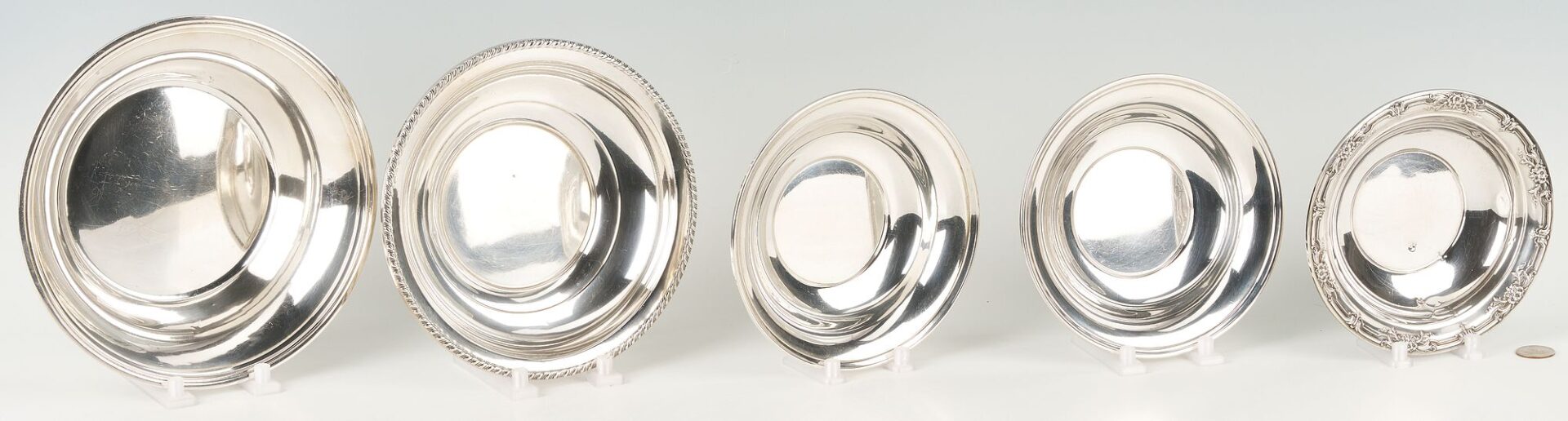 Lot 861: 5 Assembled Sterling Silver Bowls