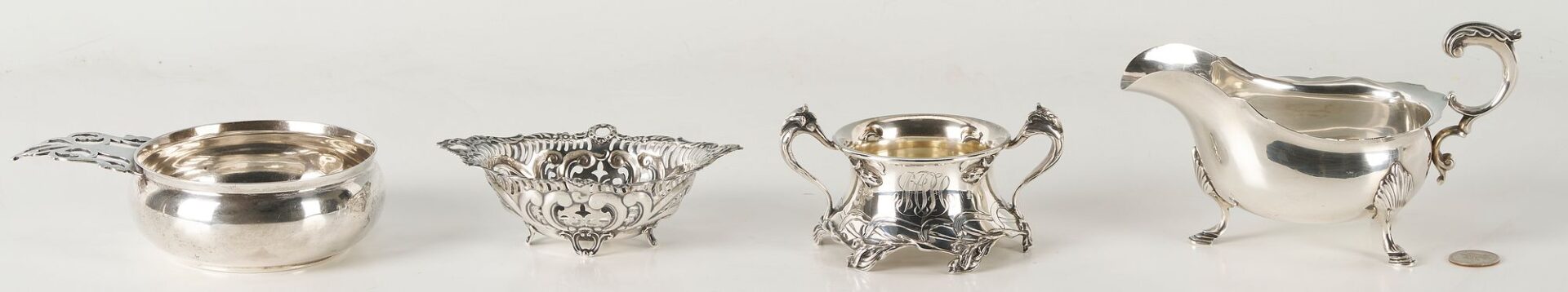 Lot 864: 4 small Sterling Silver Table Items, incl. Tiffany, Jensen