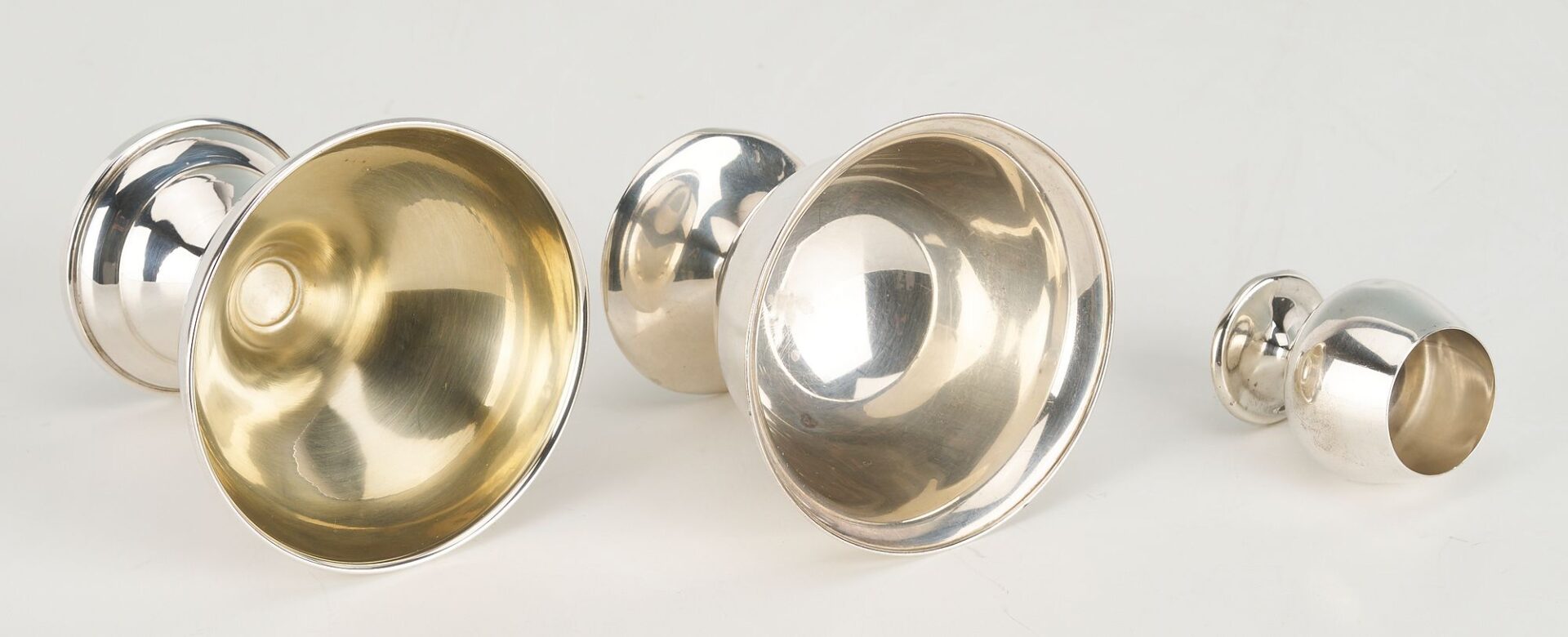 Lot 865: 20 pcs. Sterling Sherbets, Weighted plus Sterling Cordials
