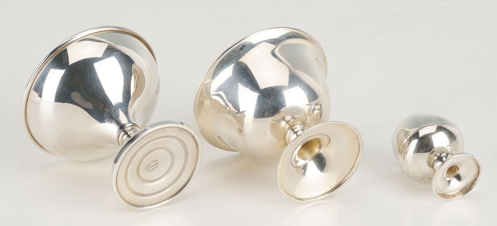 Lot 865: 20 pcs. Sterling Sherbets, Weighted plus Sterling Cordials