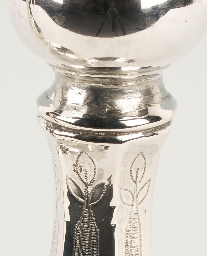 Lot 875: Pair of 19th c. Continental Silver Candlesticks