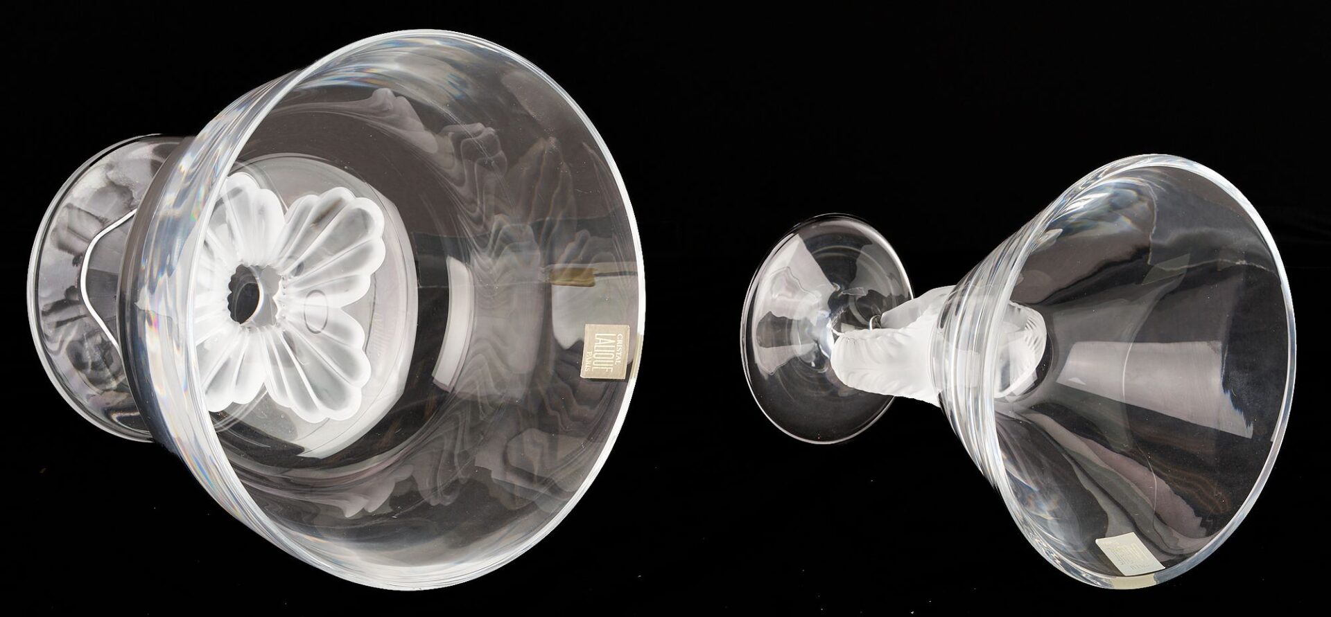 Lot 881: 2 Large Lalique Crystal Items, incl. Aries Compote