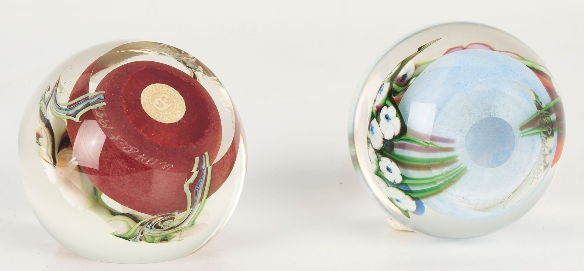 Lot 887: 12 Art Glass Paperweights, incl. Orient & Flume