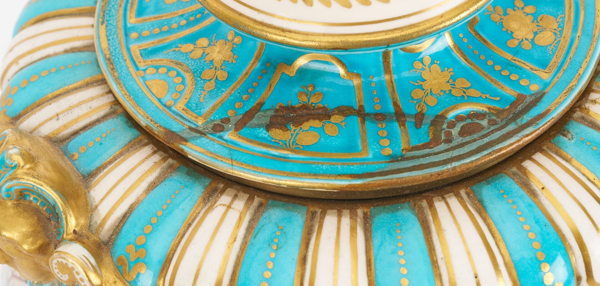 Lot 892: Pair Sevres or Sevres Style Porcelain Vase Lamps