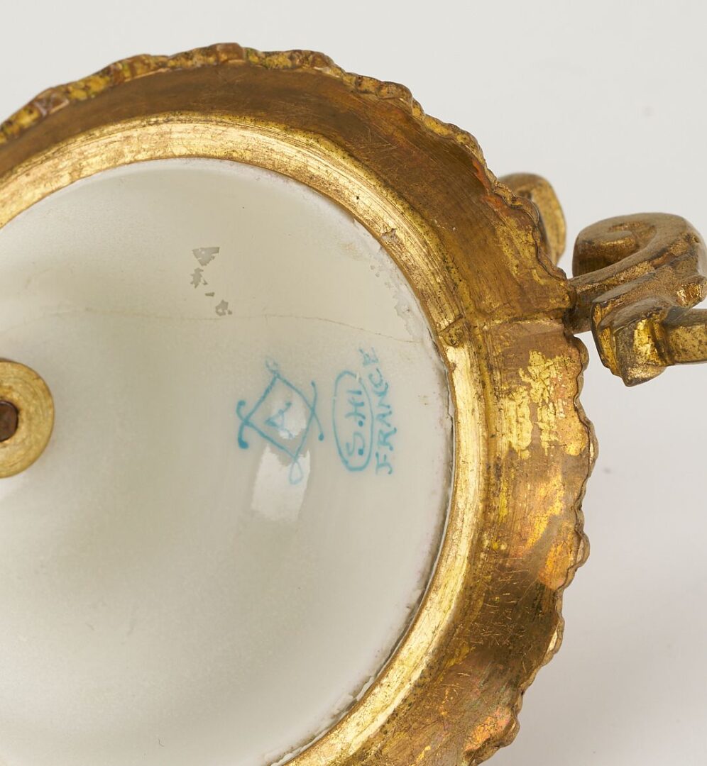 Lot 893: Three French Sevres Style Garniture Vases