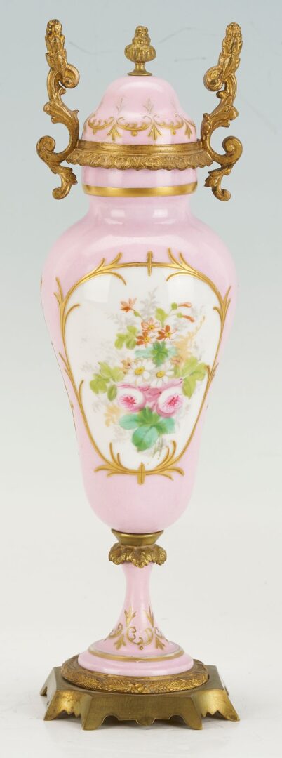 Lot 893: Three French Sevres Style Garniture Vases