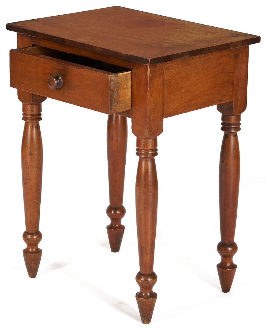 Lot 897: Tennessee Cherry One Drawer Table and Southern Cabriole Stand