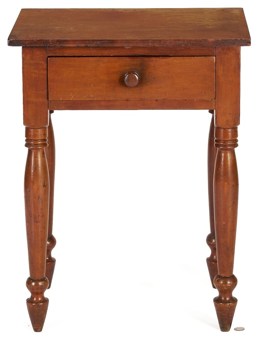 Lot 897: Tennessee Cherry One Drawer Table and Southern Cabriole Stand