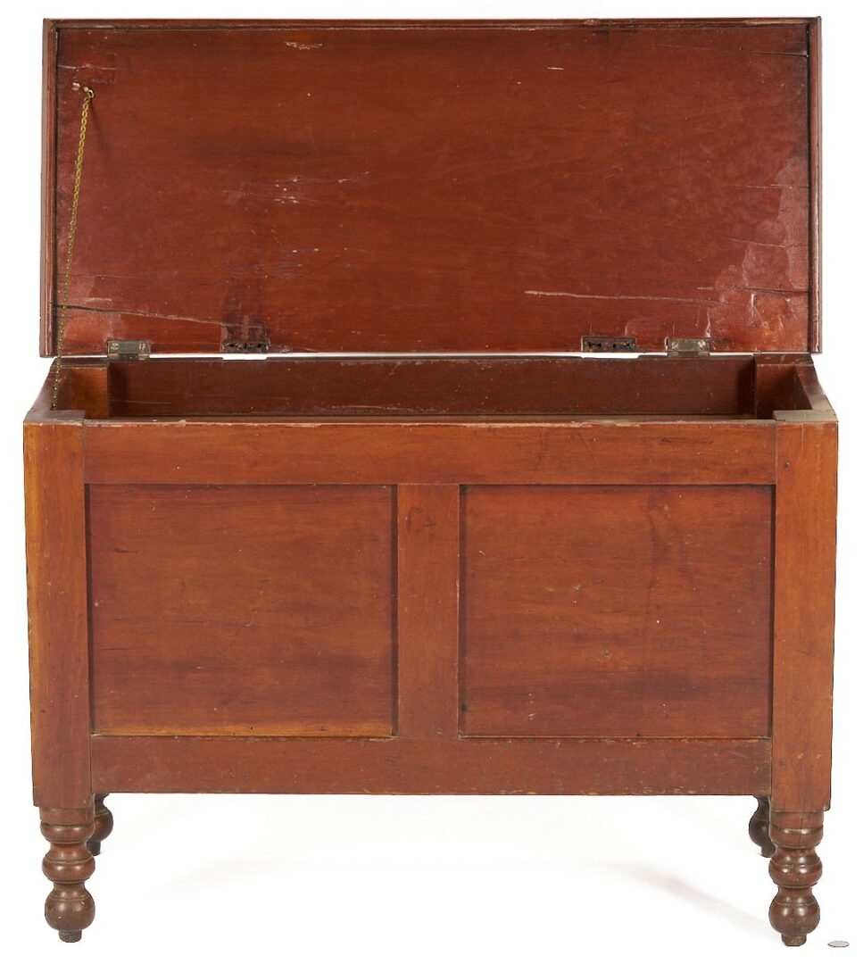 Lot 898: Cherry Sheraton Paneled Blanket Chest