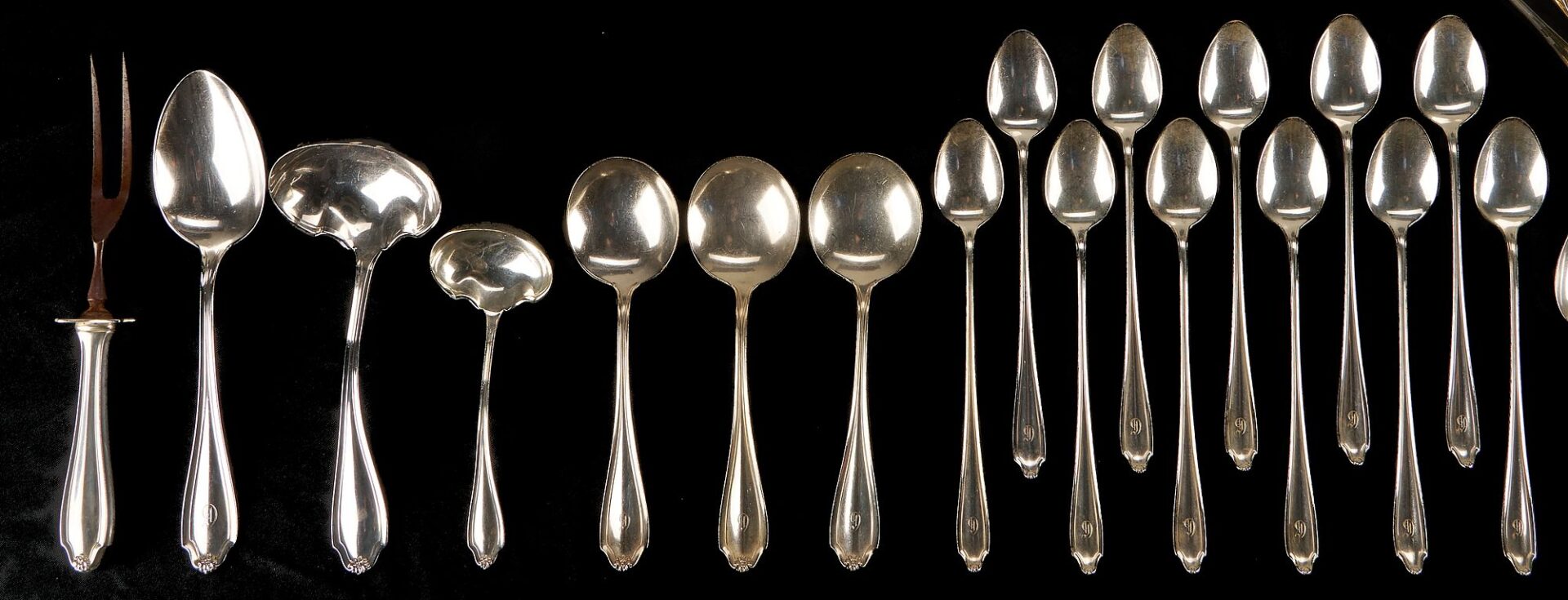 Lot 89: 104 Whiting Stratford Sterling Flatware Pcs.