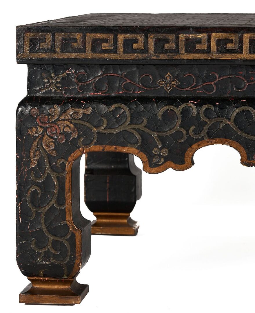 Lot 900: Baker Furniture Chinese Black Lacquer Low Table