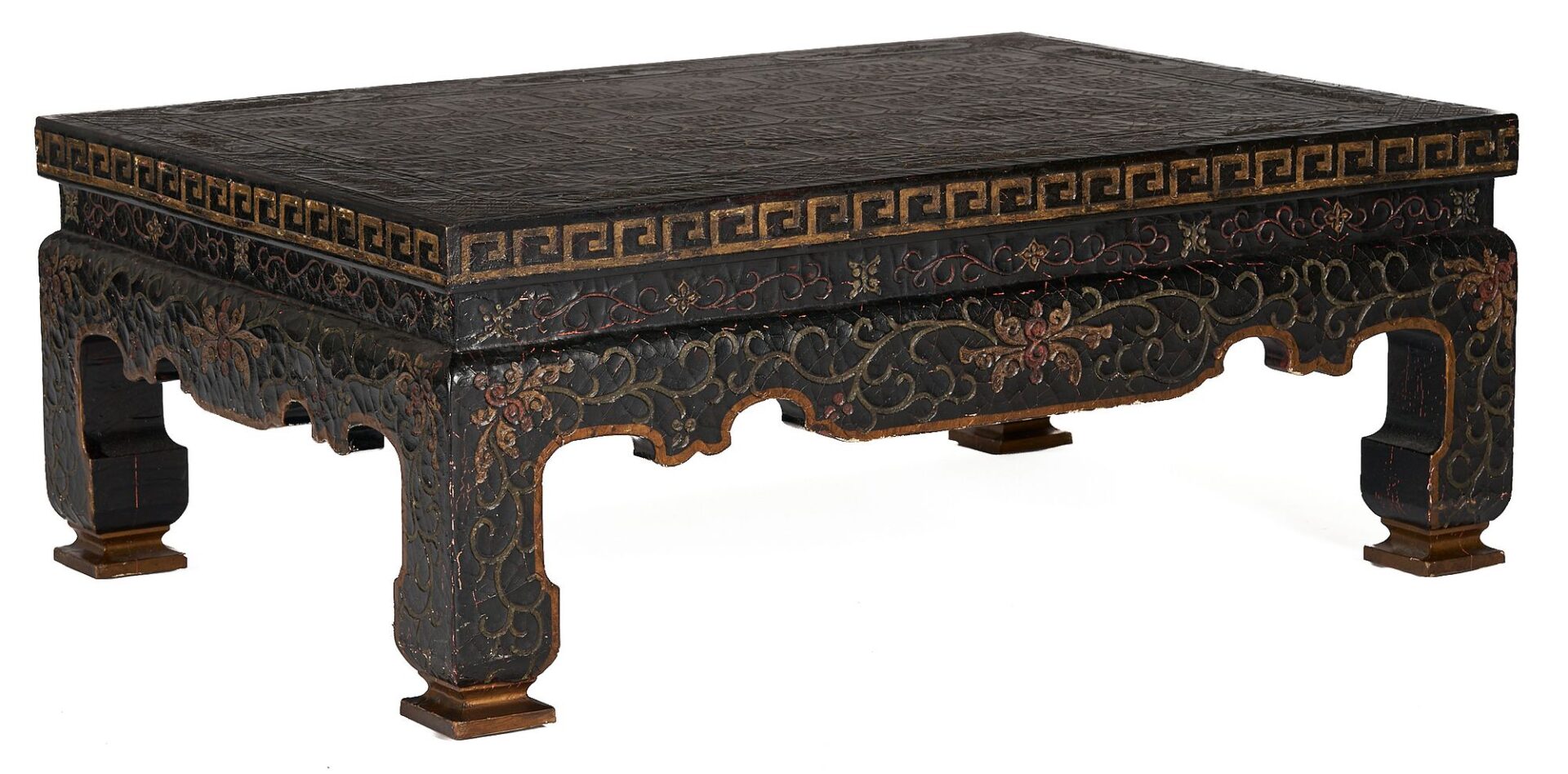 Lot 900: Baker Furniture Chinese Black Lacquer Low Table