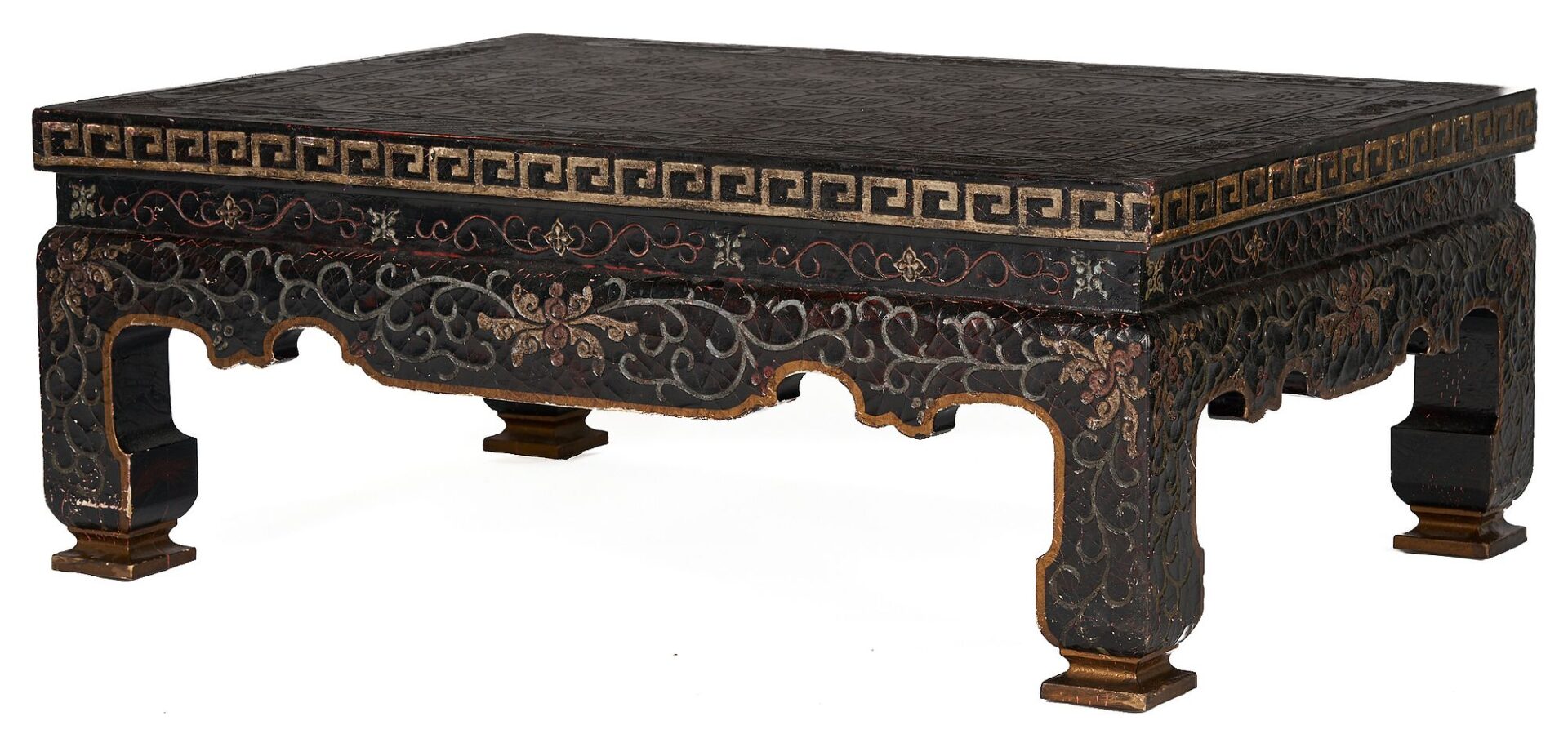 Lot 900: Baker Furniture Chinese Black Lacquer Low Table