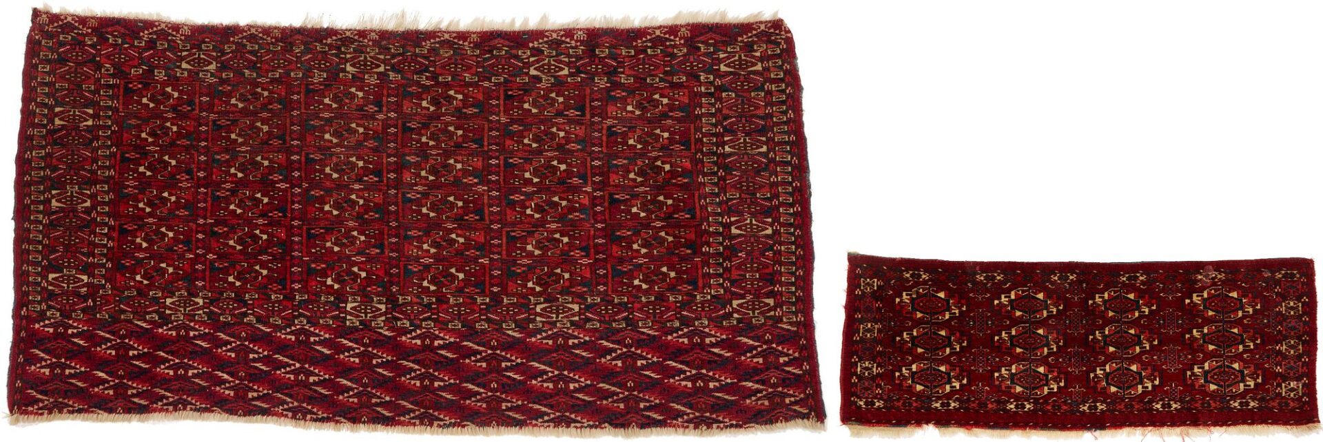 Lot 901: 2 Antique Tekke Turkmen Torba Rugs