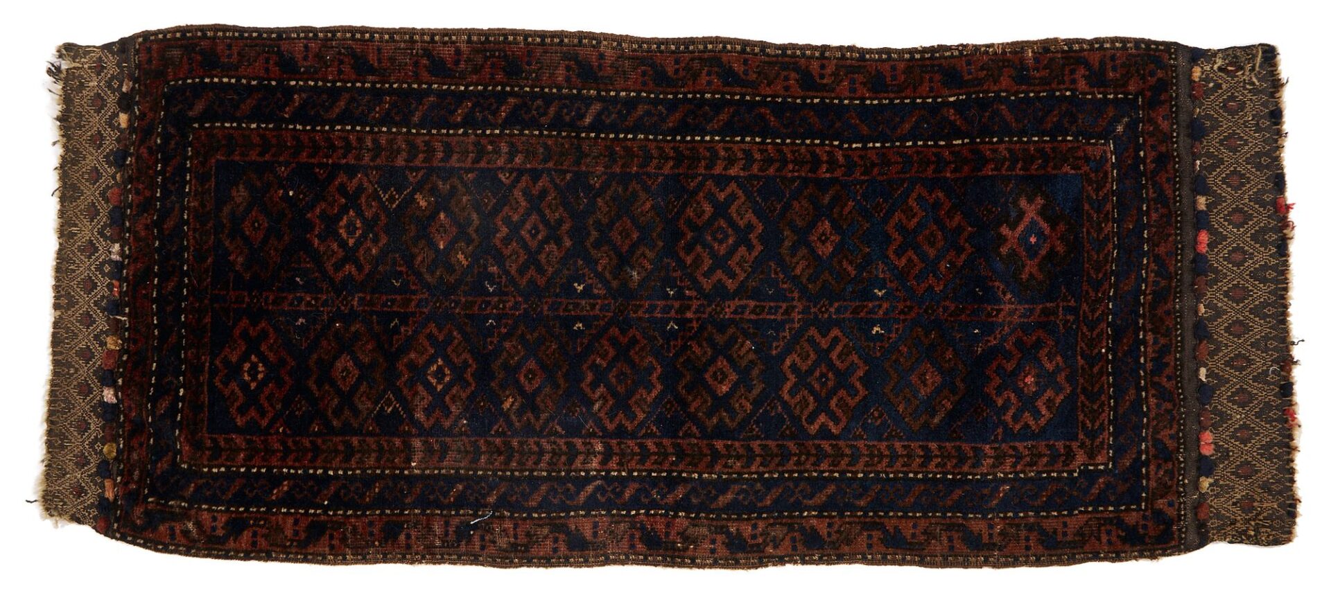 Lot 902: 2 Antique Turkmen Torbas & 2 Antique Baluch Balisht Pillows