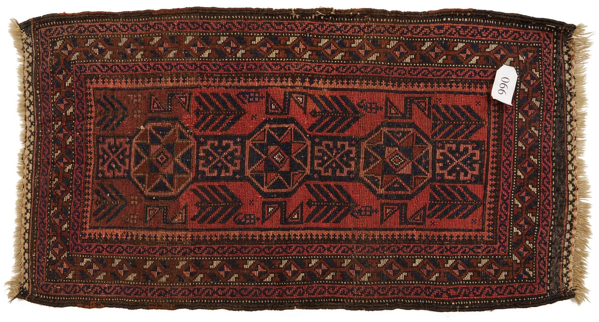 Lot 902: 2 Antique Turkmen Torbas & 2 Antique Baluch Balisht Pillows