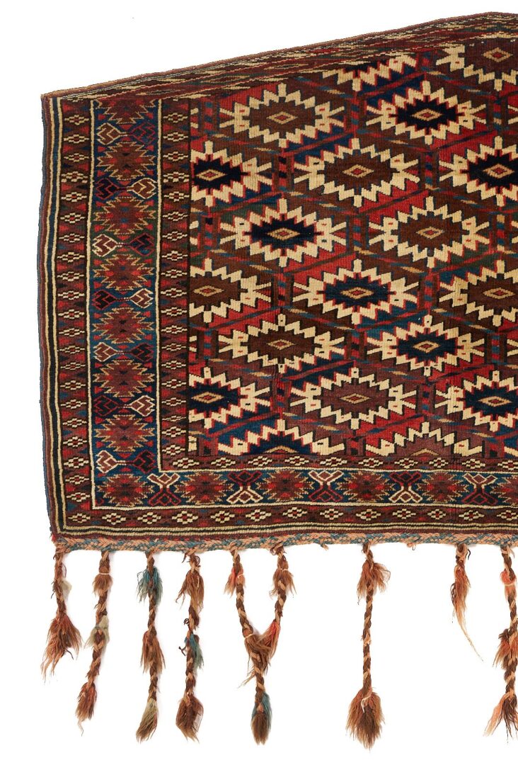 Lot 908: 2 Antique Yomud or Yomut Turkmen Weavings,  Asmalyk & Chuval