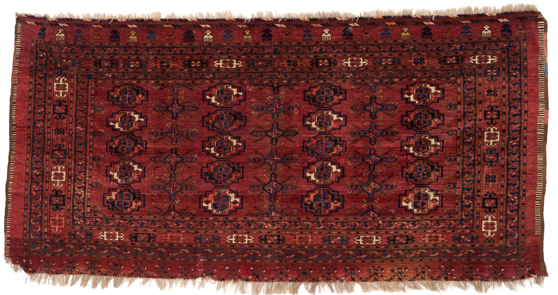 Lot 908: 2 Antique Yomud or Yomut Turkmen Weavings,  Asmalyk & Chuval