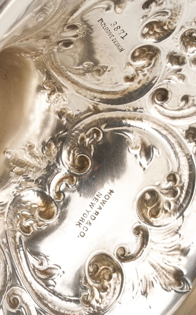 Lot 90: Large Howard & Company Sterling Repousse Pitcher