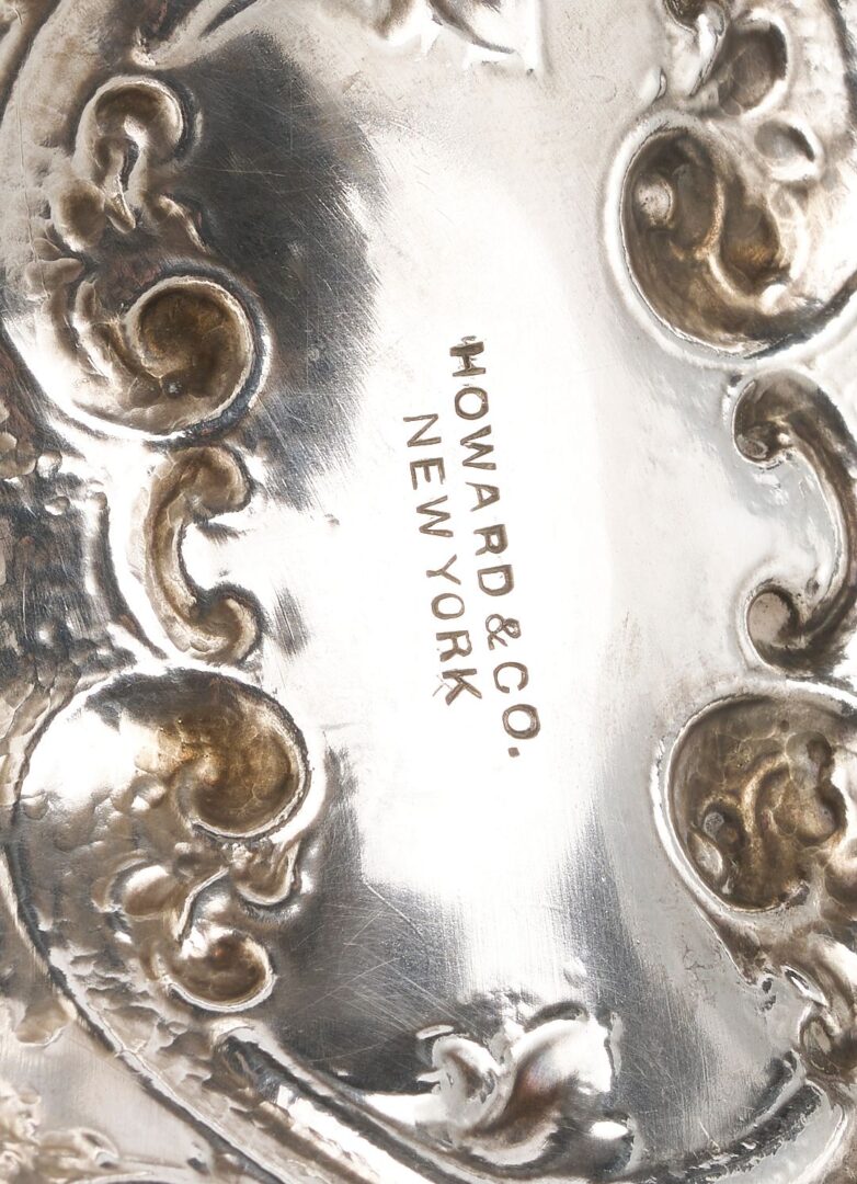 Lot 90: Large Howard & Company Sterling Repousse Pitcher