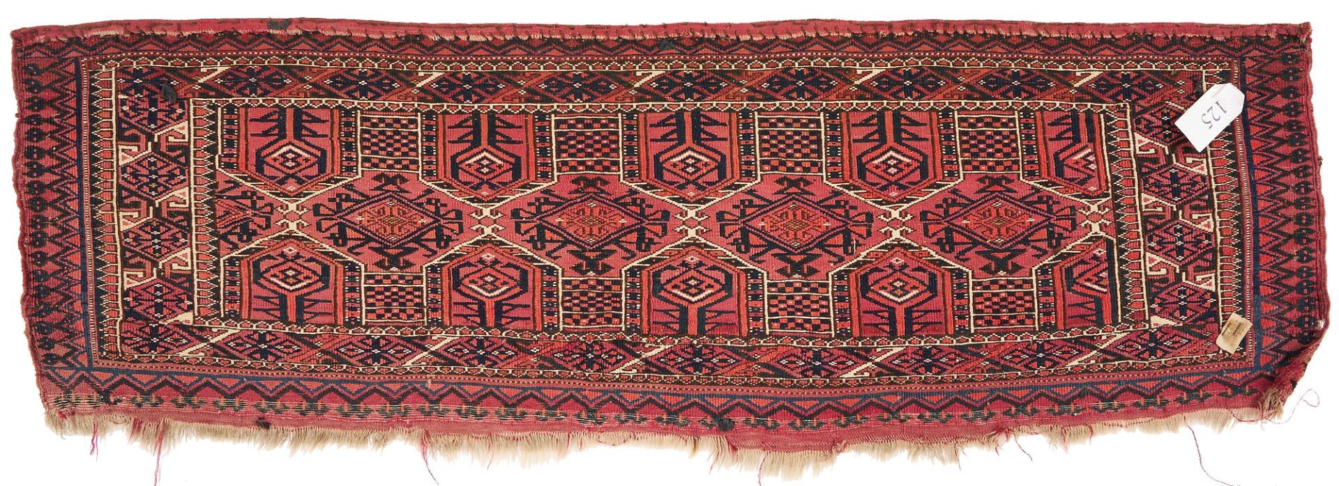 Lot 917: 2 Antique Turkmen Rugs, Saryk Kejebe & Chuval