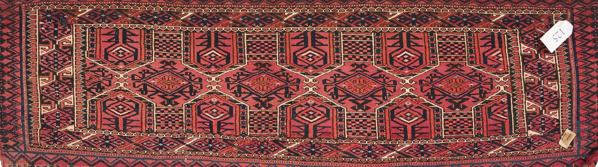 Lot 917: 2 Antique Turkmen Rugs, Saryk Kejebe & Chuval