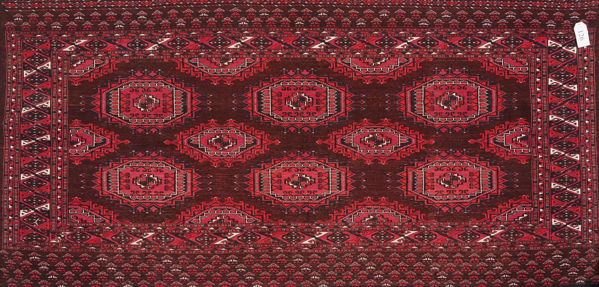 Lot 917: 2 Antique Turkmen Rugs, Saryk Kejebe & Chuval