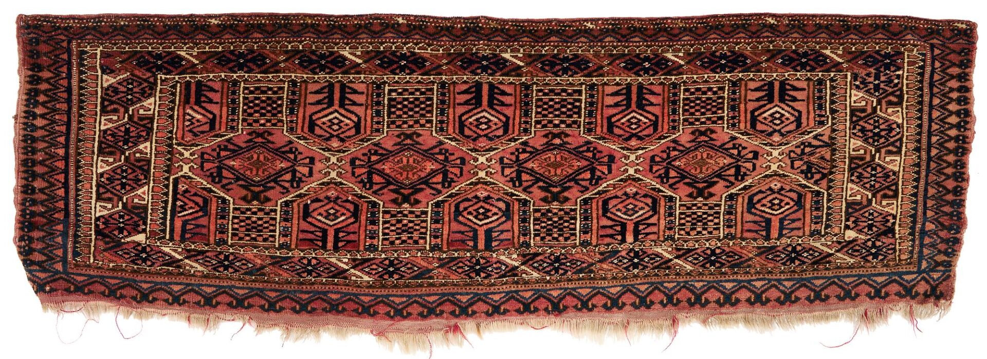Lot 917: 2 Antique Turkmen Rugs, Saryk Kejebe & Chuval