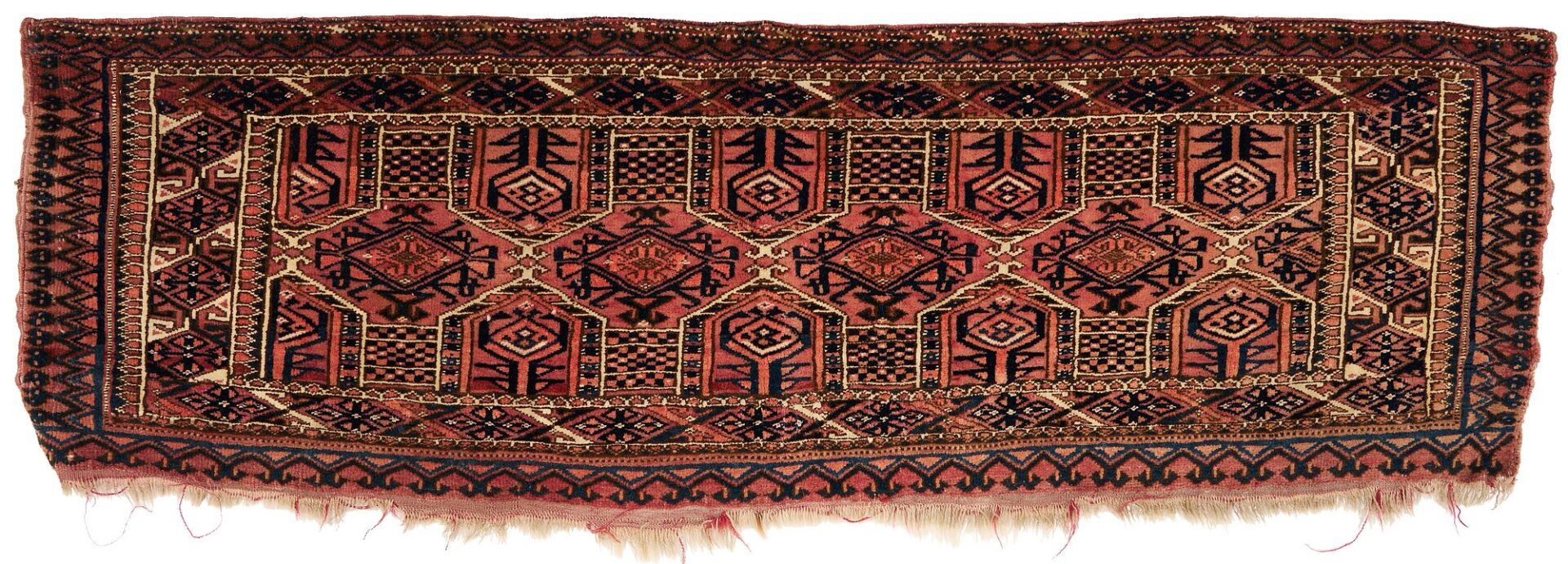 Lot 917: 2 Antique Turkmen Rugs, Saryk Kejebe & Chuval